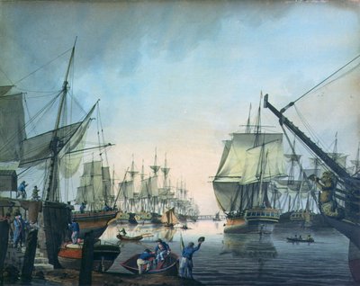 A View of the Pool, Below London Bridge by Samuel Atkins